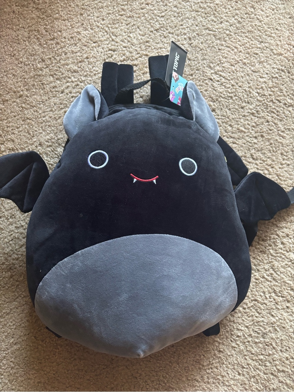Hot Topic Exclusive Squishmallows Emily Bat Plush Backpack Bag -BNWT